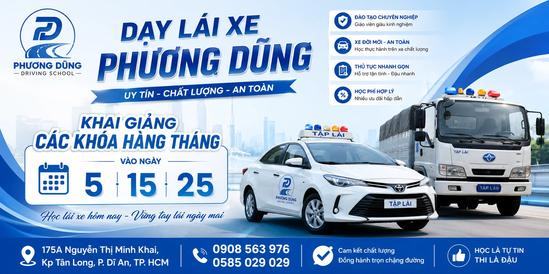 Văn phòng đào tạo lái xe Phương Dũng