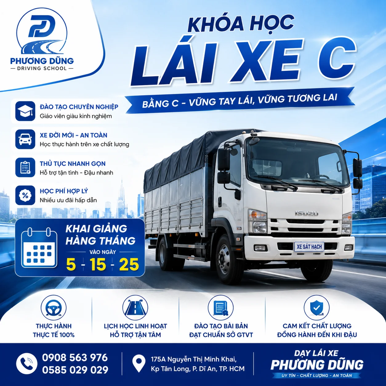 Văn phòng đào tạo lái xe Phương Dũng